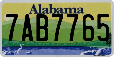 AL license plate 7AB7765