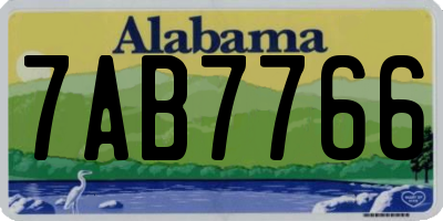 AL license plate 7AB7766