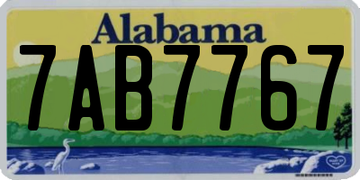 AL license plate 7AB7767