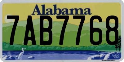 AL license plate 7AB7768