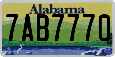 AL license plate 7AB7770