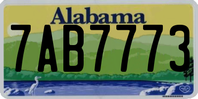 AL license plate 7AB7773
