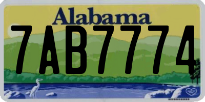 AL license plate 7AB7774