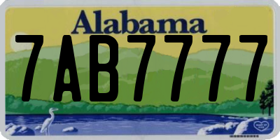 AL license plate 7AB7777