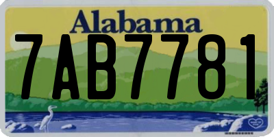AL license plate 7AB7781