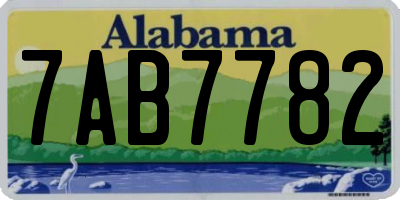 AL license plate 7AB7782