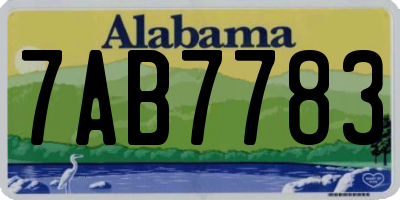 AL license plate 7AB7783