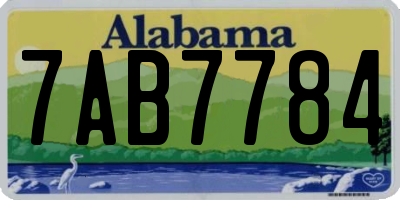 AL license plate 7AB7784