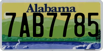AL license plate 7AB7785