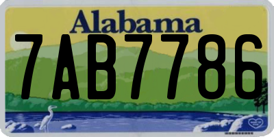 AL license plate 7AB7786