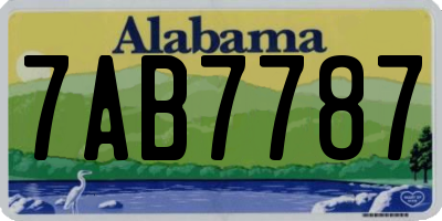 AL license plate 7AB7787