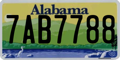AL license plate 7AB7788