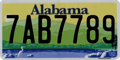 AL license plate 7AB7789
