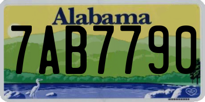 AL license plate 7AB7790