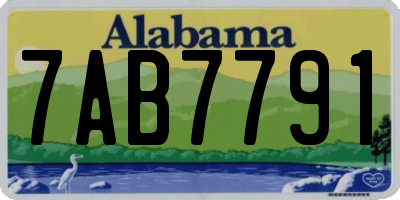AL license plate 7AB7791