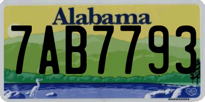 AL license plate 7AB7793