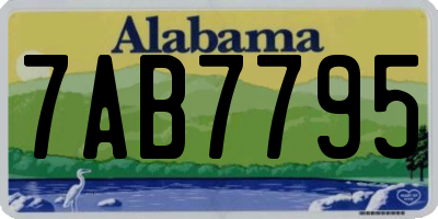 AL license plate 7AB7795