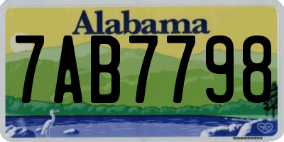 AL license plate 7AB7798