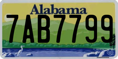 AL license plate 7AB7799
