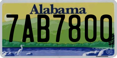 AL license plate 7AB7800