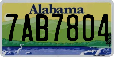 AL license plate 7AB7804