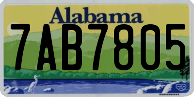 AL license plate 7AB7805