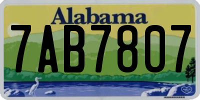 AL license plate 7AB7807