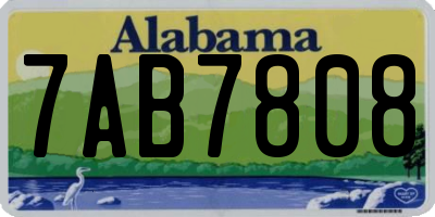 AL license plate 7AB7808