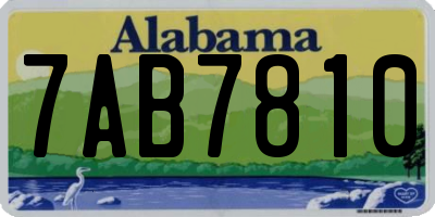 AL license plate 7AB7810