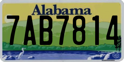 AL license plate 7AB7814