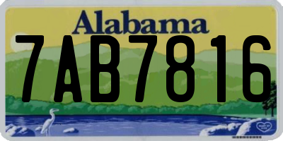 AL license plate 7AB7816