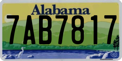 AL license plate 7AB7817
