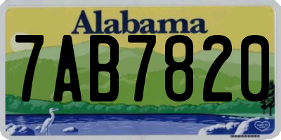 AL license plate 7AB7820