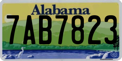 AL license plate 7AB7823