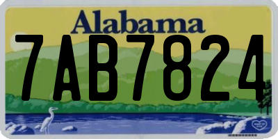 AL license plate 7AB7824