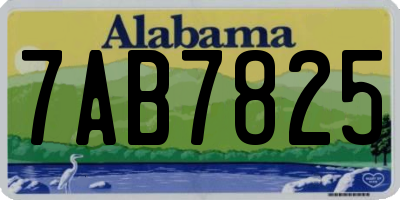 AL license plate 7AB7825
