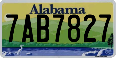 AL license plate 7AB7827