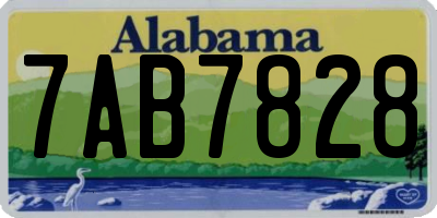 AL license plate 7AB7828