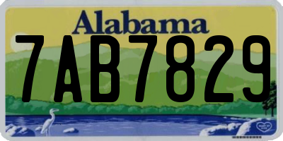 AL license plate 7AB7829