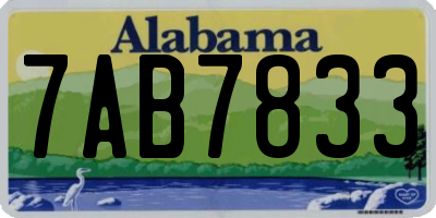 AL license plate 7AB7833