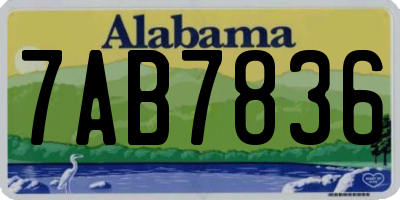 AL license plate 7AB7836