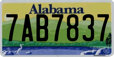 AL license plate 7AB7837