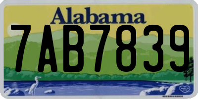 AL license plate 7AB7839