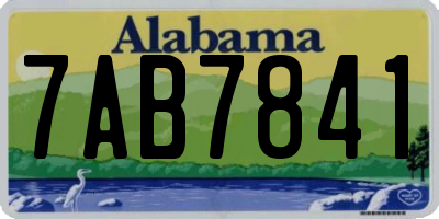 AL license plate 7AB7841