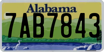 AL license plate 7AB7843