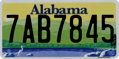 AL license plate 7AB7845