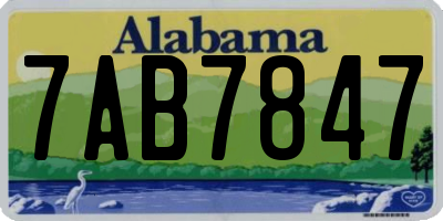 AL license plate 7AB7847