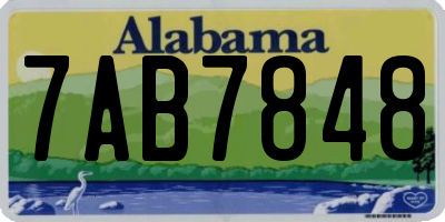 AL license plate 7AB7848