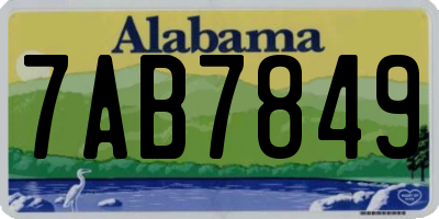 AL license plate 7AB7849