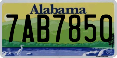 AL license plate 7AB7850